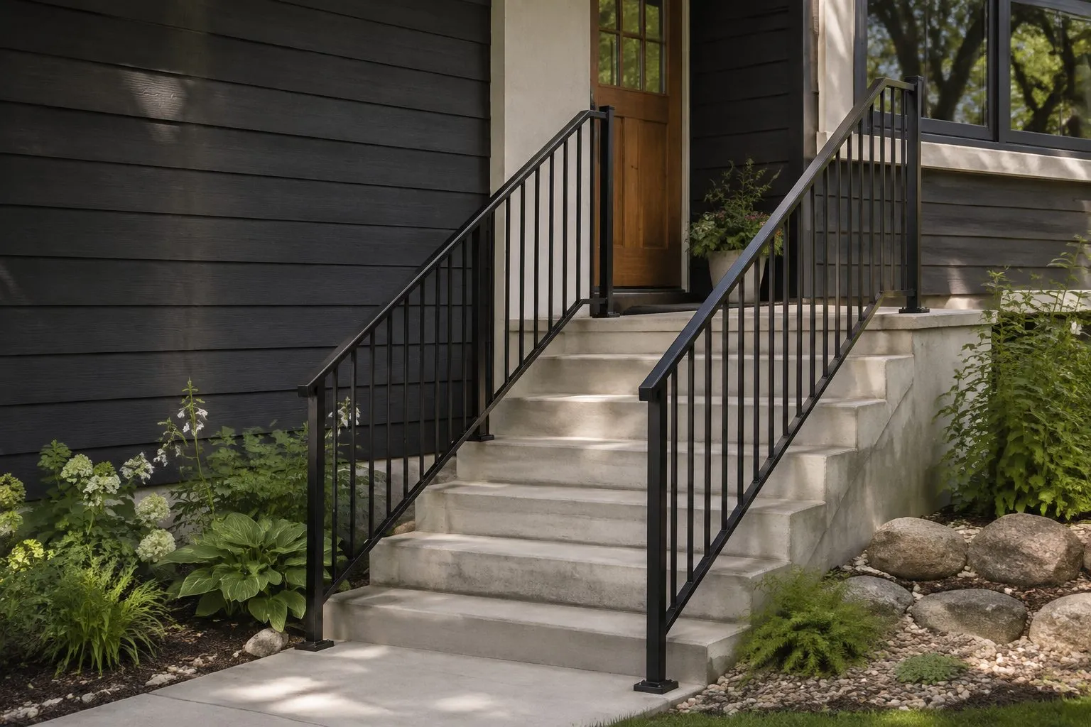 Custom Railings installed in a Minnesota home by Ocel Builders