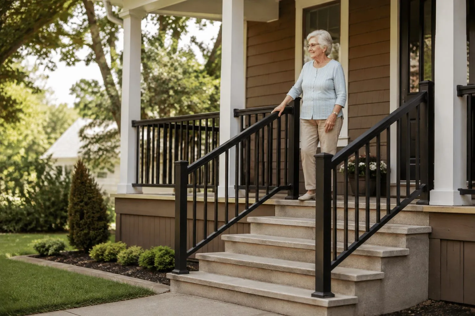Porch Safety Railing installed in a Minnesota home by Ocel Builders