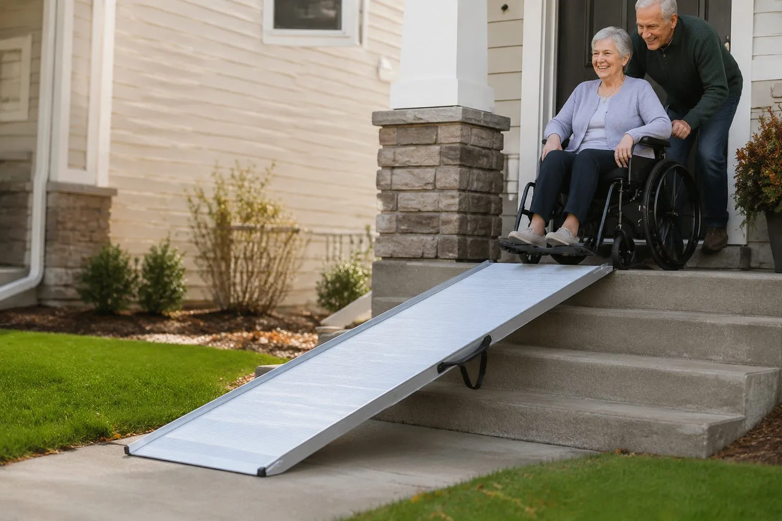 Portable & Single-Fold Ramps installed in a Minnesota home by Ocel Builders