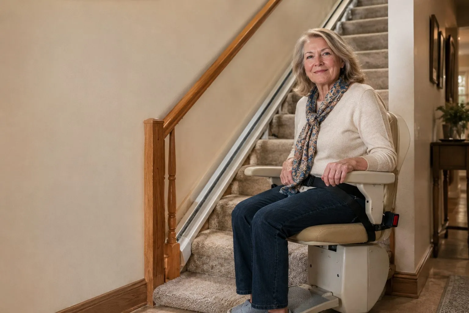 Straight Stairlifts installed in a Minnesota home by Ocel Builders