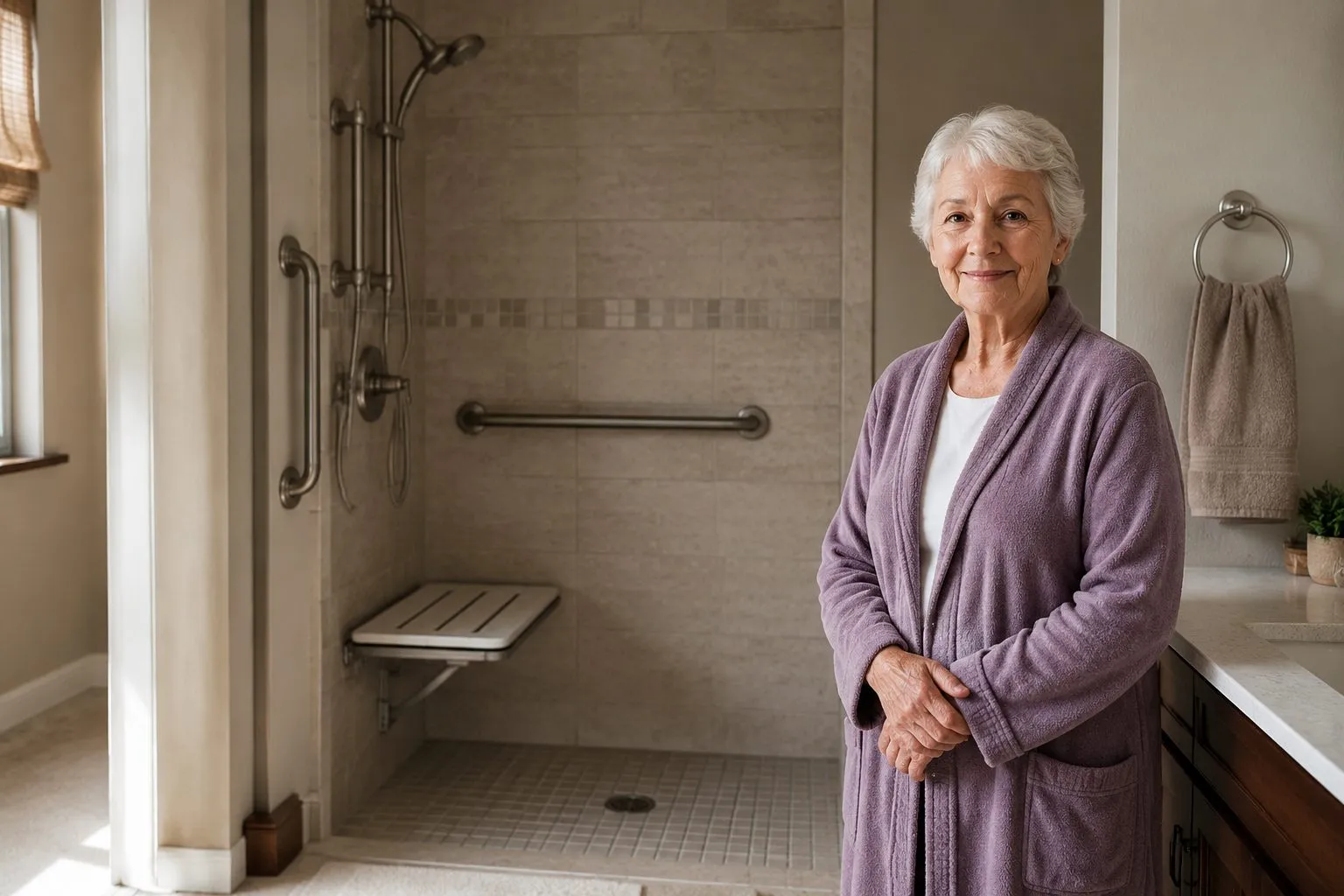 Tub-to-Shower Conversion installed in a Minnesota home by Ocel Builders